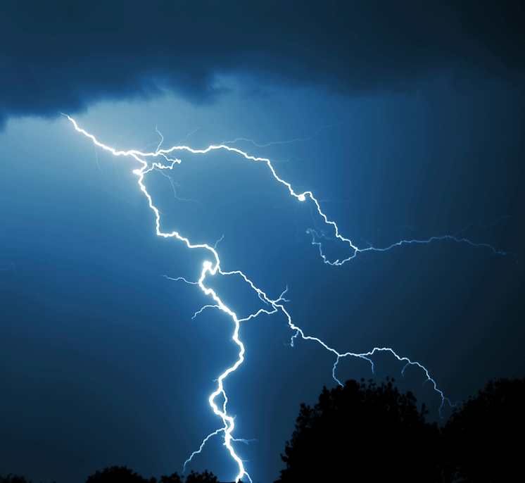 lightning dark night sky