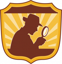 badge with detective